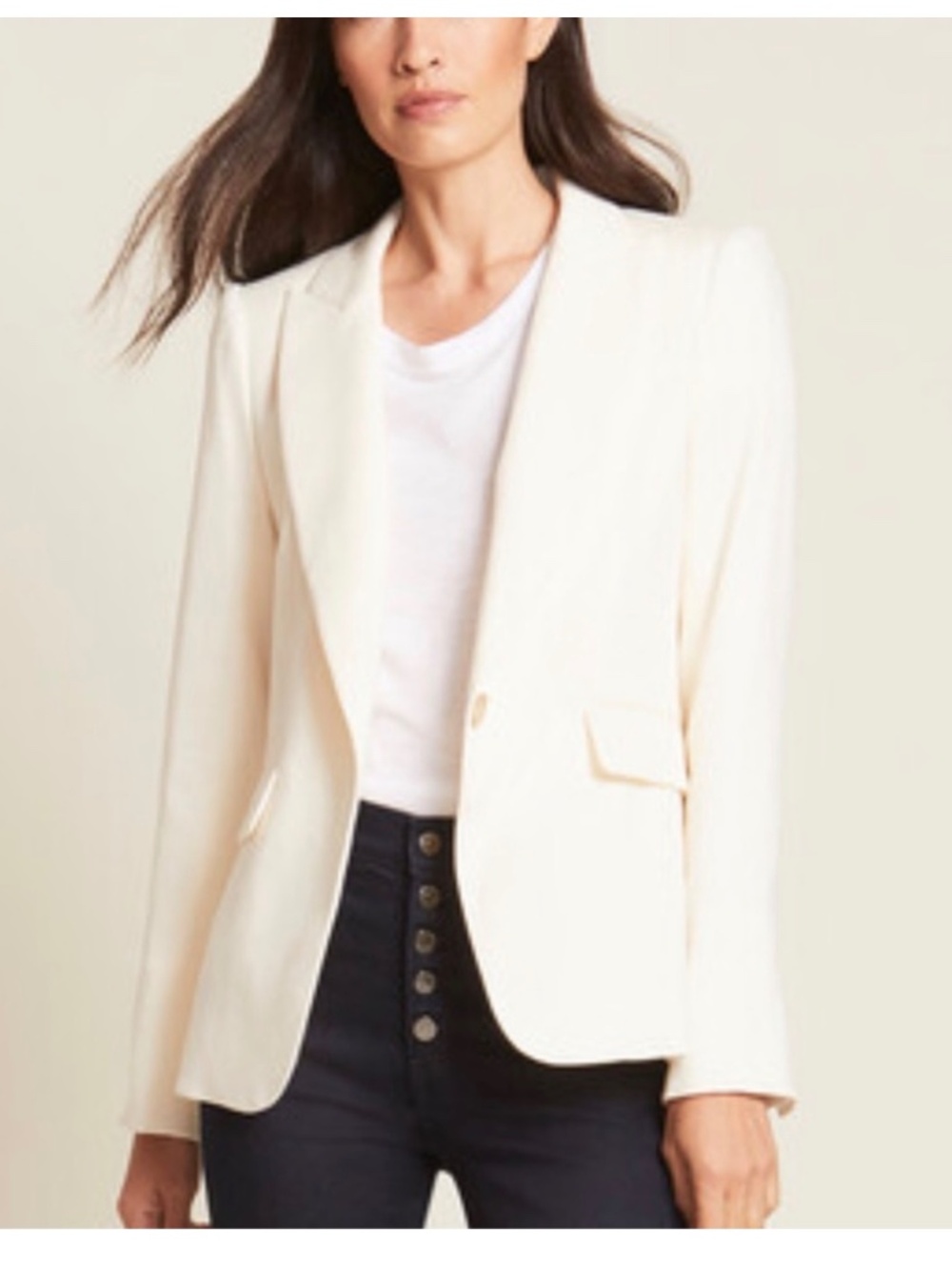 Cutaway Dickey Jacket in Ivory Size 0